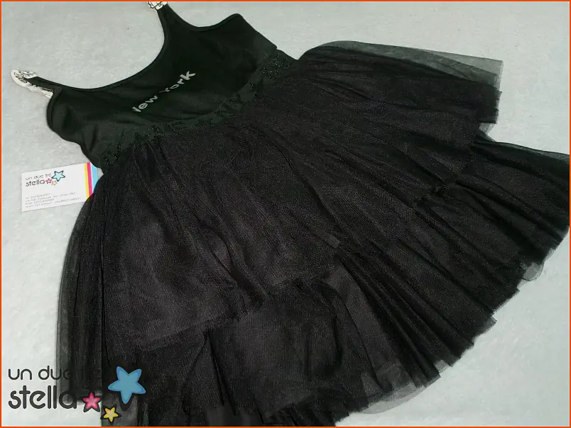 10199/24 - 8a abito nero MARC ELLIS elegante gonna tulle