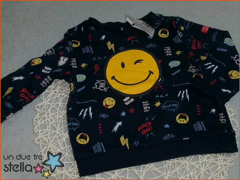 10267/24 - 12/18m felpa blu SMILEY WORLD