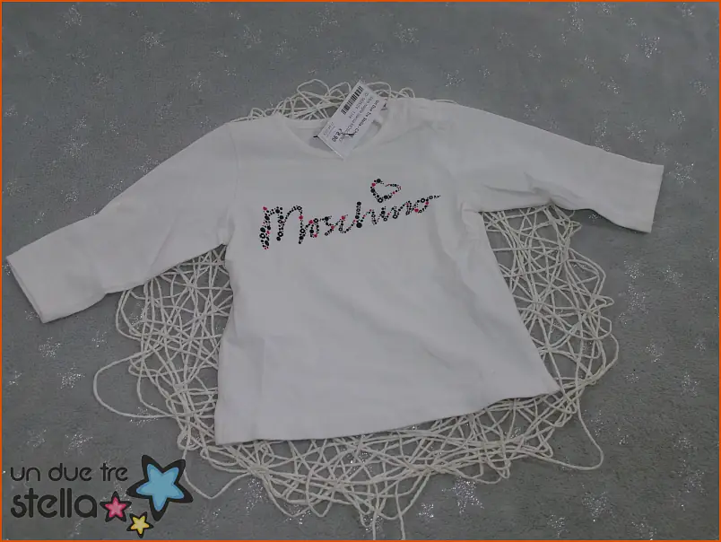 1695/24 - 3/6m maglia bianca MOSCHINO