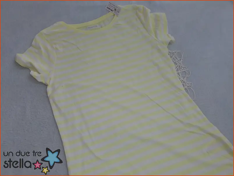 5298/24 - Tg.42 maglietta righe bianco giallo PRIMARK