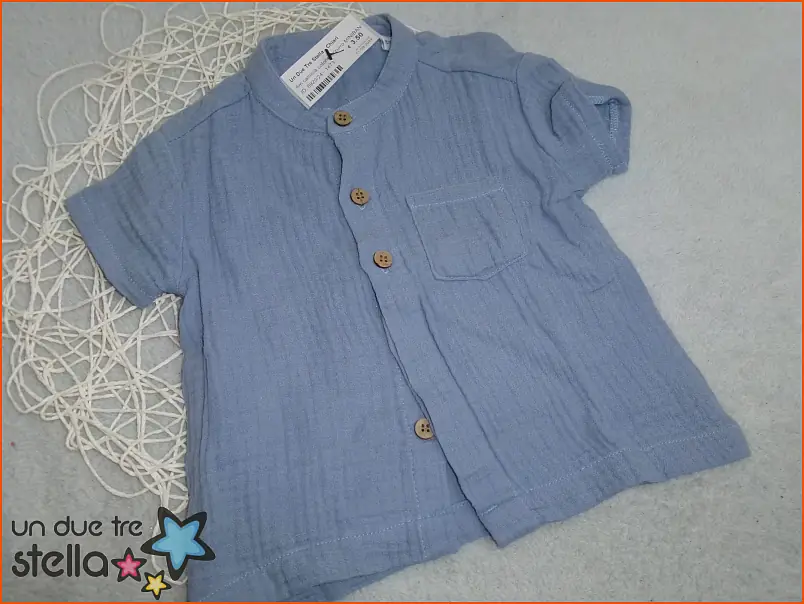 6920/24 - 6m camicia cotone azzurro MINIBANDA