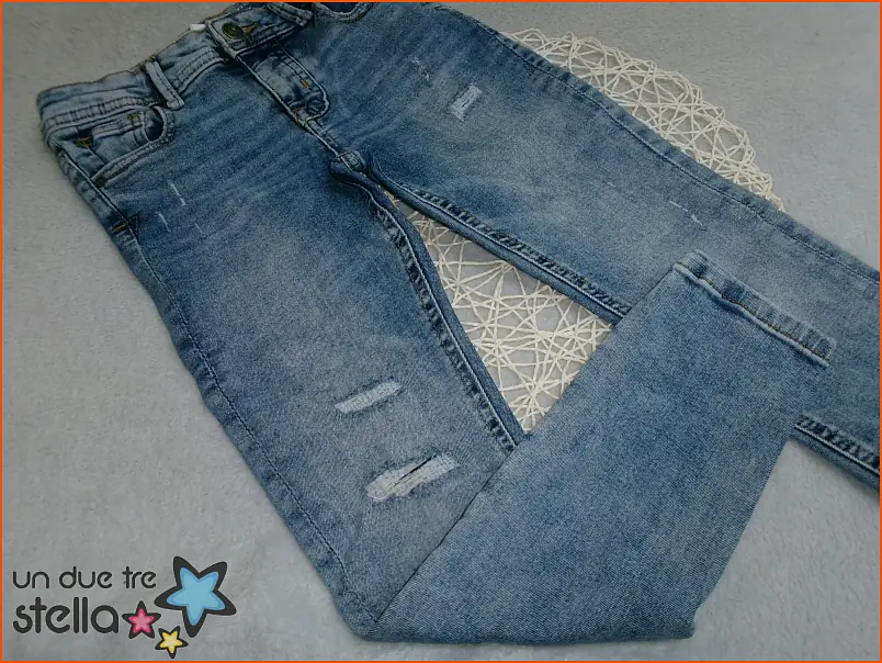 8717/24 - 7/8a jeans chiari con strappi