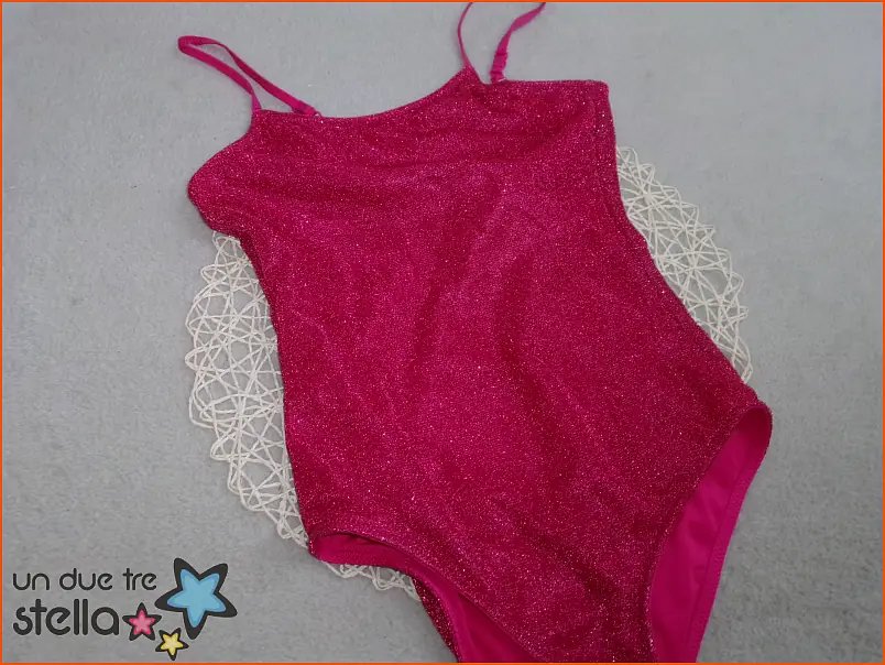 8305/24 - 10/11a costume intero fucsia brillantini